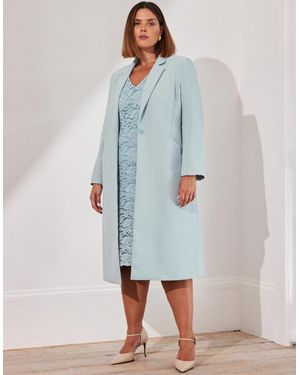Live Unlimited London Pale Longline Tailored Jacket - Blue