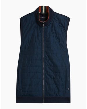 Ted Baker Atho Regular Fit Quilted Gilet - Blue