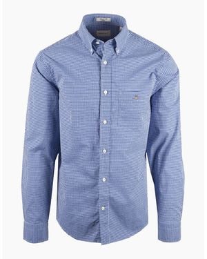 GANT Classic Poplin Gingham Shirt University - Blue