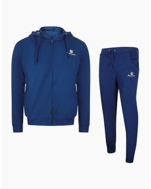 Aquascutum Zip-Up Hoodie Tracksuit Set - Blue
