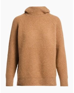 Parajumpers Tory Camel Knitted Hoodie Comfort Fit - Natural