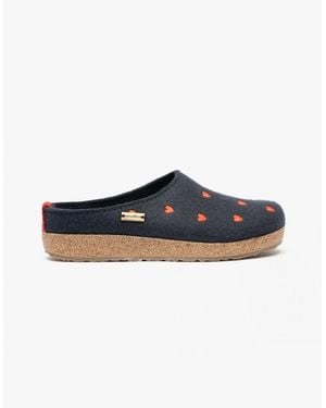 Haflinger Cuoricini Slippers - Blue