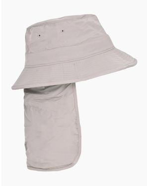 Trespass Adults Bearing Bucket Hat With Neck Protector - White