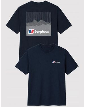 Berghaus Calibration Line Graphic Cotton T Shirt - Blue