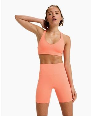 Roxy Heart Into It Biker Running Shorts - Orange