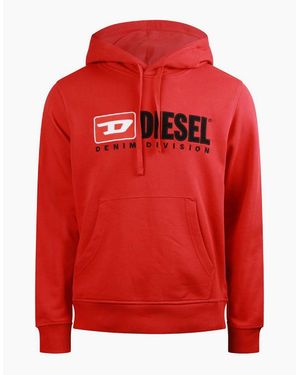 DIESEL Over The Head Hoodie - Red