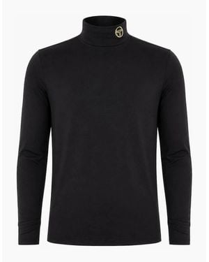 Sergio Tacchini Edward Roll Neck T-Shirt/ Lurex - Black