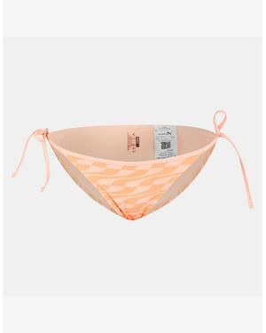 PUMA Wave Patterned Tie Bikini Bottom - Natural