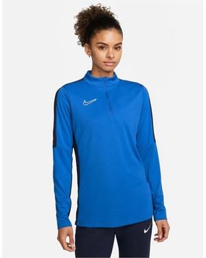Nike Drill Zip Neck Regular Fit Sweatshirt - Blue