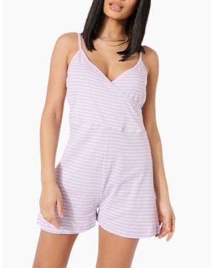 Brave Soul Jumpsuit Summer Beach Mini Romper Ladies Shorts Playsuit Dress - Purple