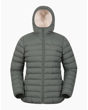 Mountain Warehouse Ladies Faux Fur Lined Padded Jacket - Grey