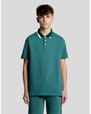 Lyle & Scott Tipped Logo Polo Shirt - Green