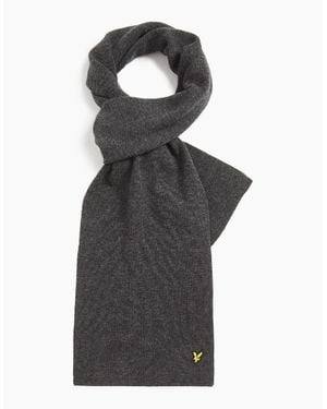 Lyle & Scott Ribbed Scarf - Black