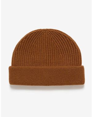 Oliver Sweeney Wool/Cashmere Ribbed Beanie - Brown