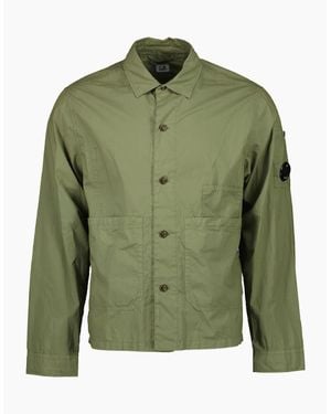 C.P. Company Popeline Lens Overshirt - Green