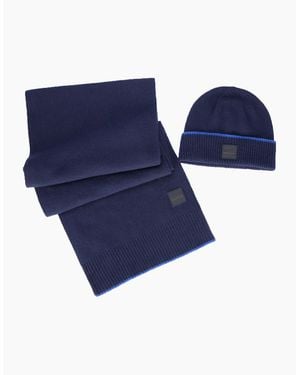 BOSS Boss Armato Scarf & Hat Set Dark - Blue