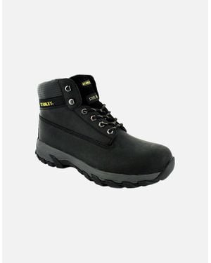 Stanley Safety Boots Hartford Leather Lace Up Uk Size - Black
