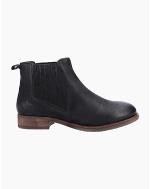 Hush Puppies Edith Leather Boots - Black