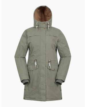 Mountain Warehouse Ladies Acorn Waterproof Borg Lined Padded Parka - Grey