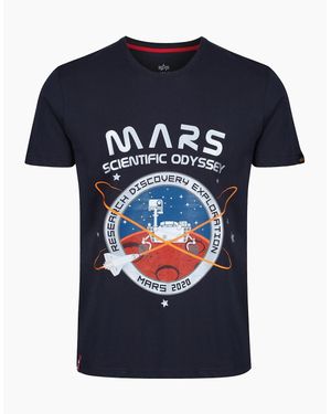 Alpha Industries Limited Edition Mission To Mars Reflective T-Shirt - Blue