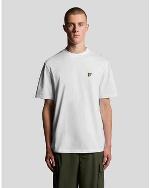 Lyle & Scott Oversized Cotton Crew Neck T-Shirt - White