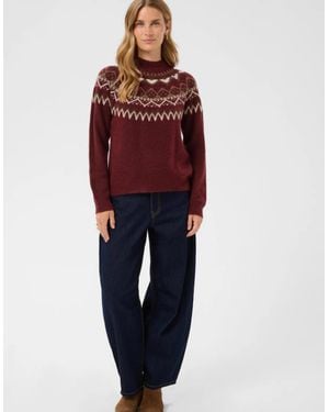Cream Cherrie Pullover - Red