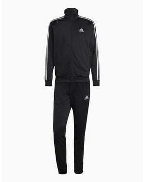 adidas Basic 3 Stripes Tricot Tracksuit - Black