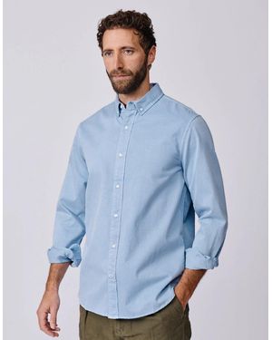 aubi Hessle Button Down Shirt - Blue