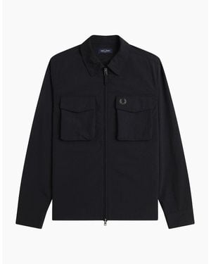 Fred Perry Ripstop Pocket Overshirt - Blue