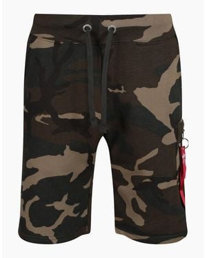 Alpha Industries X-Fit Cargo Camo Shorts - Black