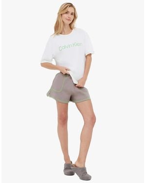 Calvin Klein Loungewear Set T-Shirt And Shorts - White
