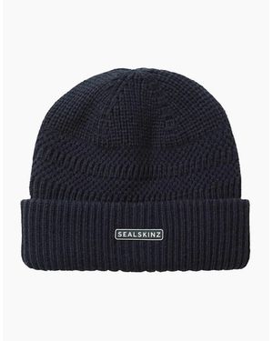 SealSkinz Gressenhall Textured Stripe Beanie - Blue