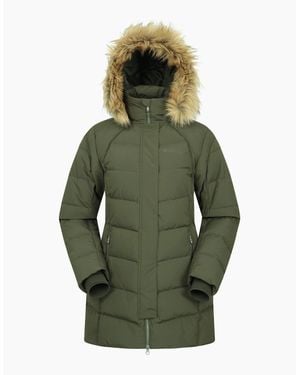 Mountain Warehouse Ladies Isla Ii Long Down Jacket - Green
