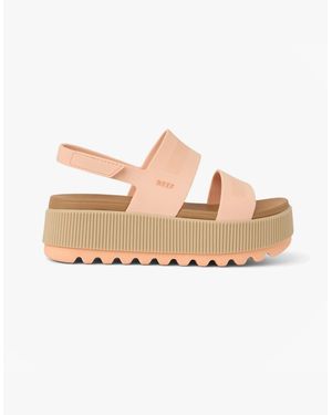 Reef Water Vista Higher Platform Sandals Bellini/Tan - White