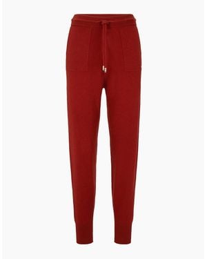 BOSS Fasolda Solid Patterned Slim Joggers - Red