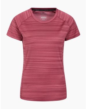 Mountain Warehouse Ladies Endurance Striped T-Shirt - Blue