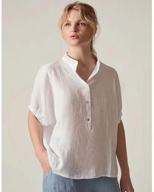 James Lakeland Relaxed Linen Blouse - Grey