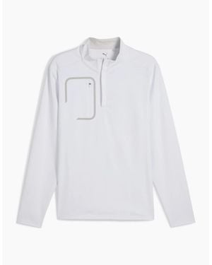 PUMA Tech High Neck Long Sleeve Regular Fit Jumper - White