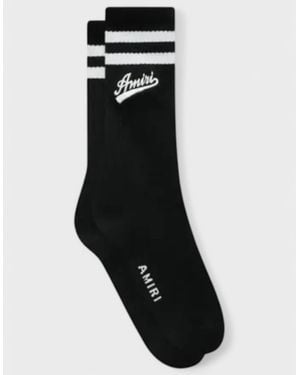 Amiri Varsity Script Sock - Black