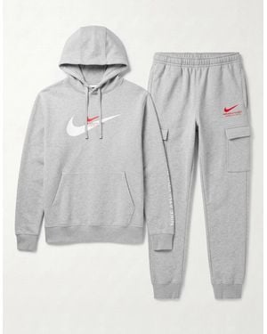 Nike Athletic Fleece Cargo Full Tracksuit Set - Grey