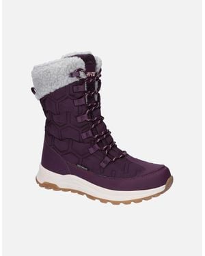 Hi-Tec Sophia Nylon Italian Plum/Sepia Rose Winter Ankle Boots - Purple