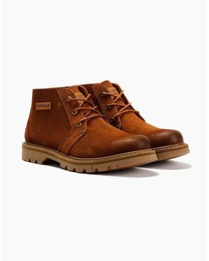 Caterpillar Grader Chukka Suede Syrup Boots - Brown