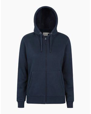 Mountain Warehouse Ladies Dalton Sherpa Lined Full Zip Hoodie - Blue
