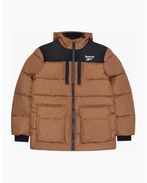 Reebok Rb1497 Parka Puffer Jacket - Brown