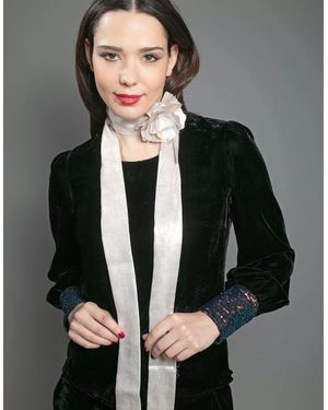 Nooki Design Vera Corsage Scarf - Black