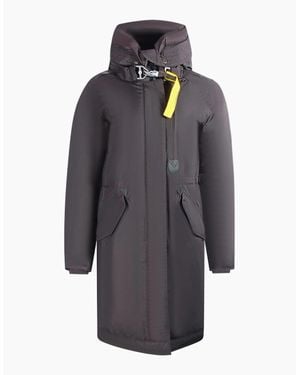 Parajumpers Tank Obsidian Dark Hooded Down Jacket - Grey