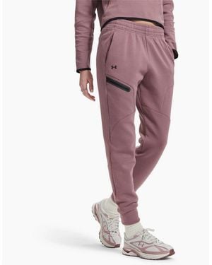 Under Armour Unstoppable Solid Patterned Slim Joggers - Pink
