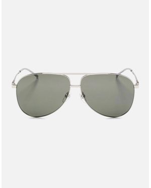 Gucci Metal Webbing Aviator Sunglasses - Grey
