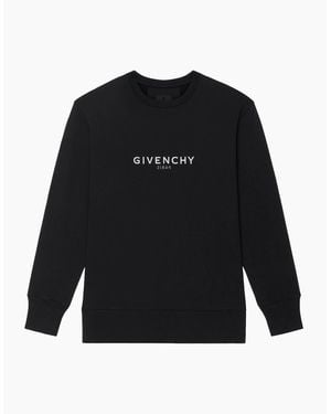 Givenchy Reverse Paris Slim Fit Sweatshirt - Black