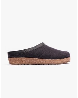 Haflinger Torben Slipper Mules Graphite - Brown